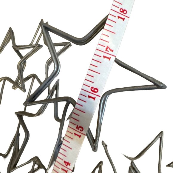 Vintage Metal Star Photo/Note Holder With Tiered Base - 18" Tall Rustic Gray Fin - Picture 3 of 7